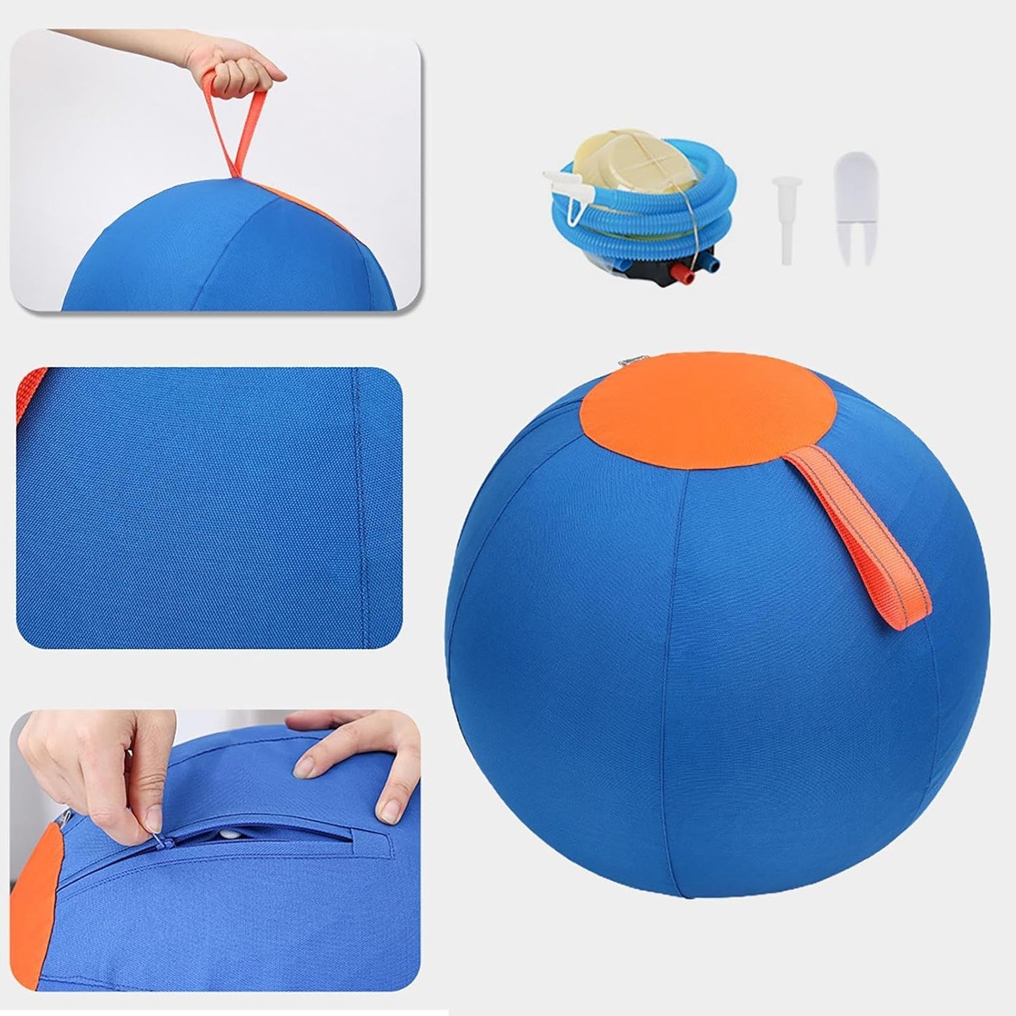Large Dog Ball Toys, Large Inflatable Dog Balls | Inflatable Big Ball Toys for Pets | Wear-Resistant Strengthening Toys, Puppy Toys 45x45x45cm/17.7x17.7x17.7 inches