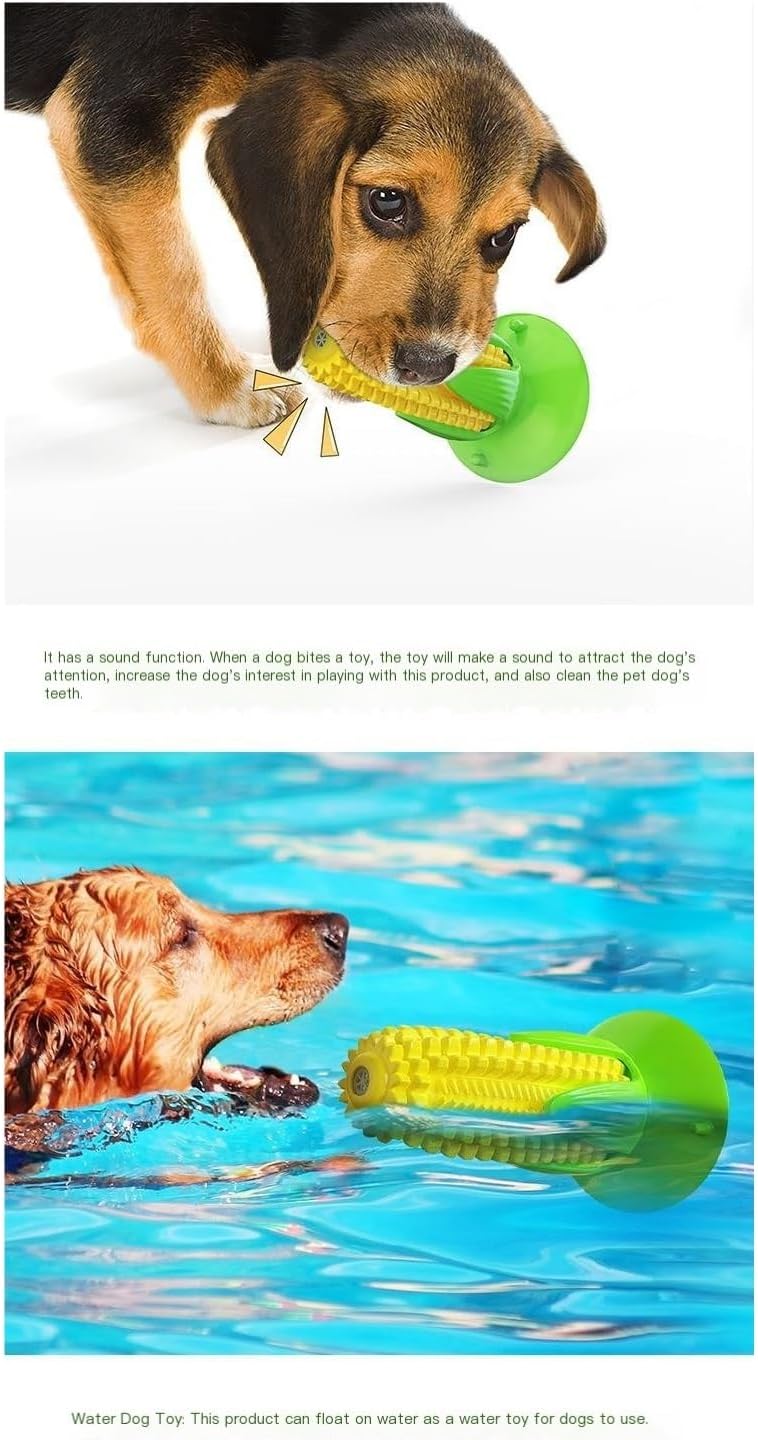 Dog Chew Stick for Teeth Cleaning Pet Chewing Toy with Suction Cup Puppy Teething Chew Bone for Small Medium Large Dogs Applicable