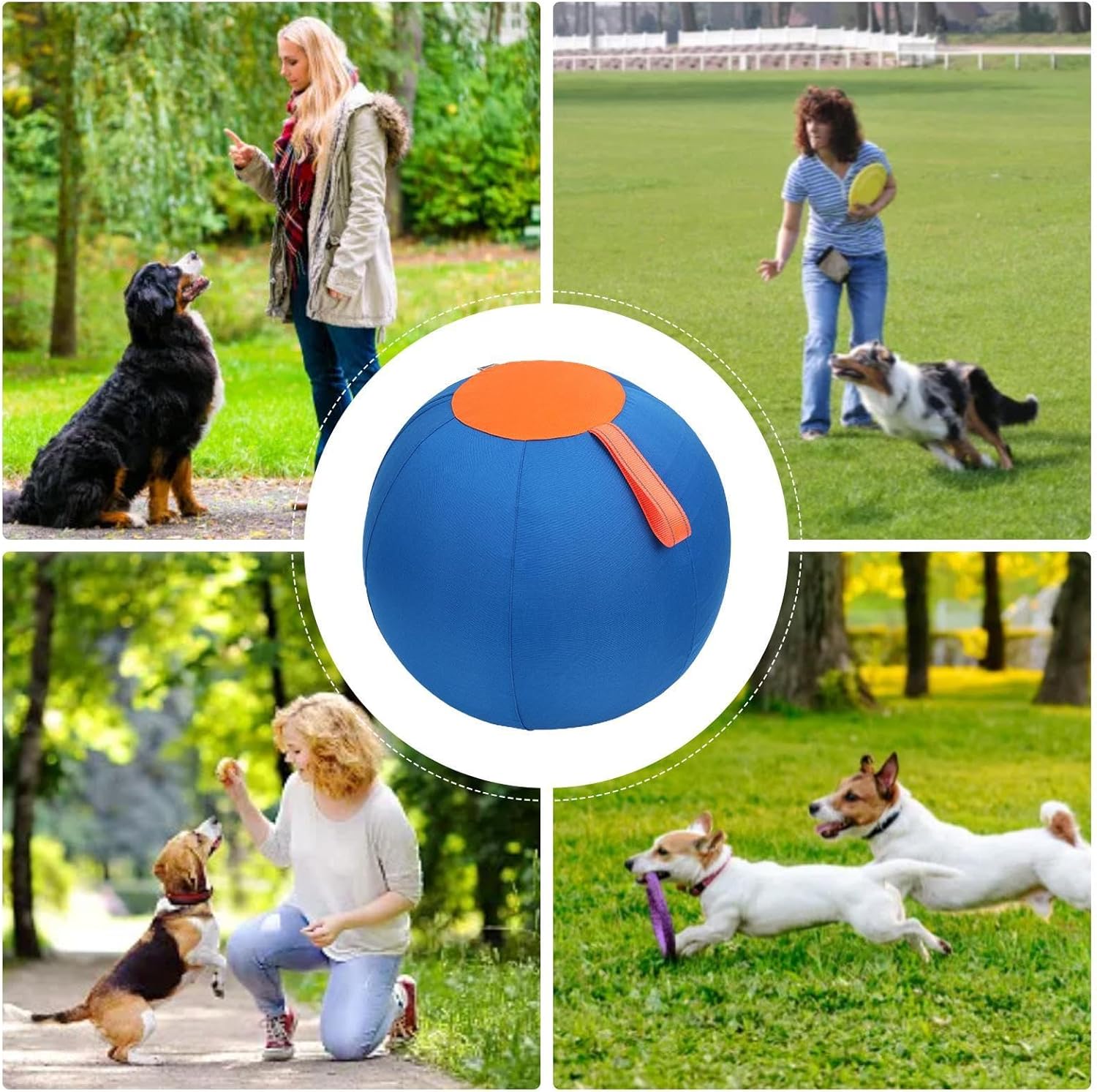 Large Dog Ball Toys, Large Inflatable Dog Balls | Inflatable Big Ball Toys for Pets | Wear-Resistant Strengthening Toys, Puppy Toys 45x45x45cm/17.7x17.7x17.7 inches
